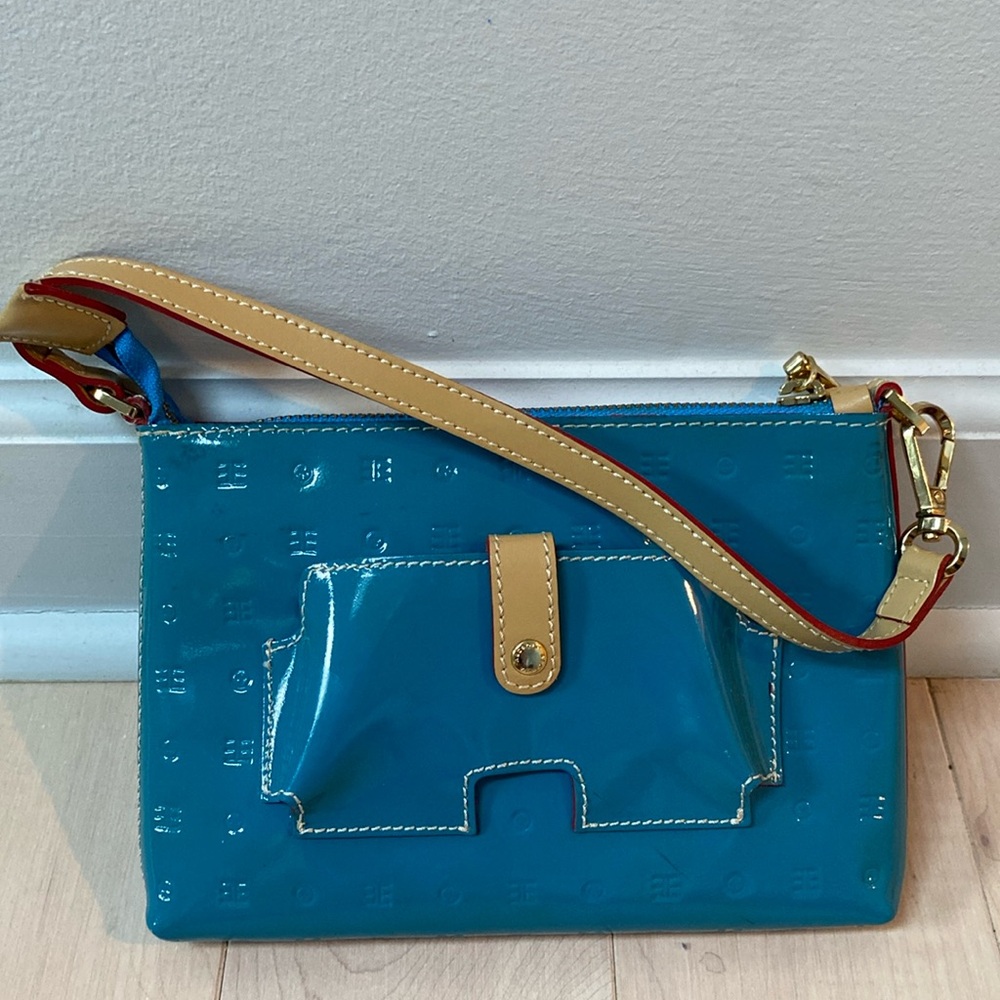 Arcadia sky blue small clutch bag
